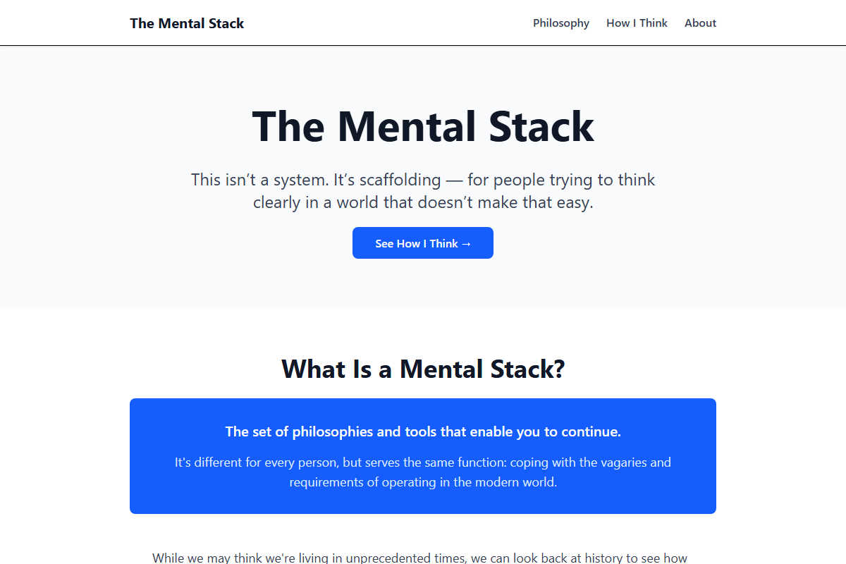 The Mental Stack