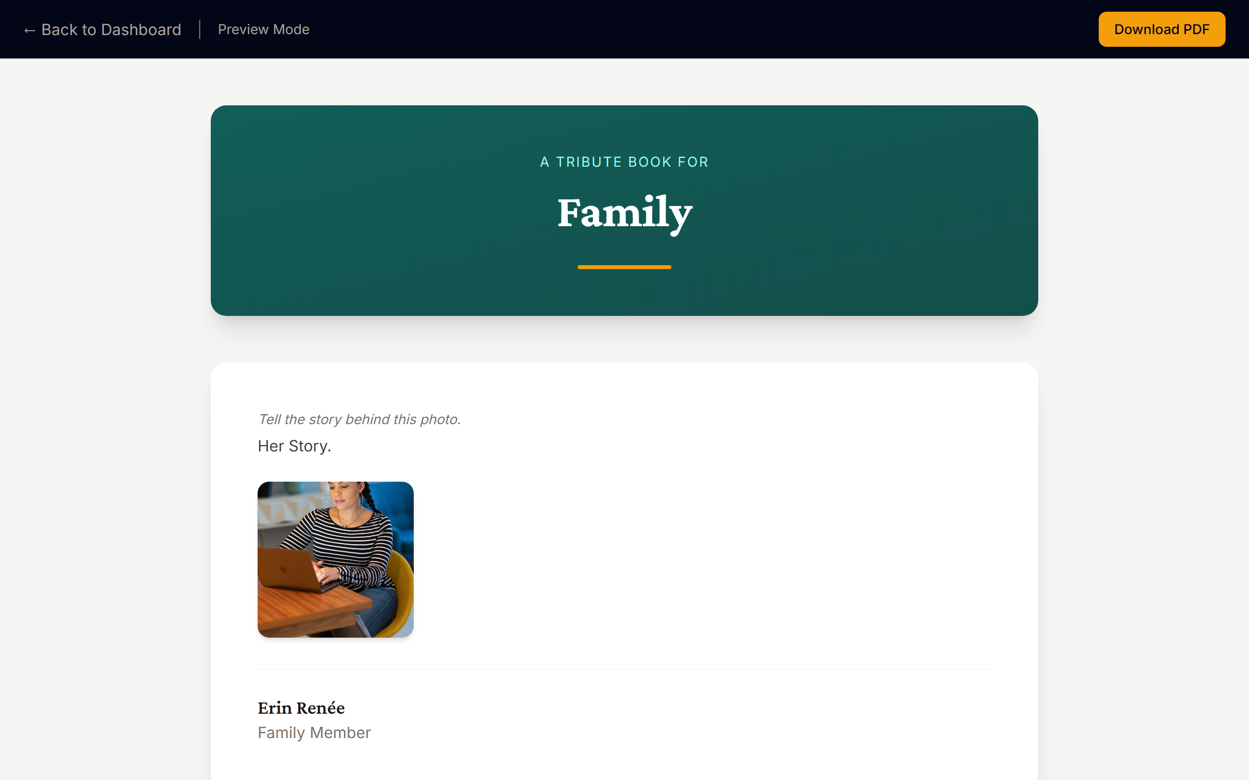 Preview showing prompt question above each answer