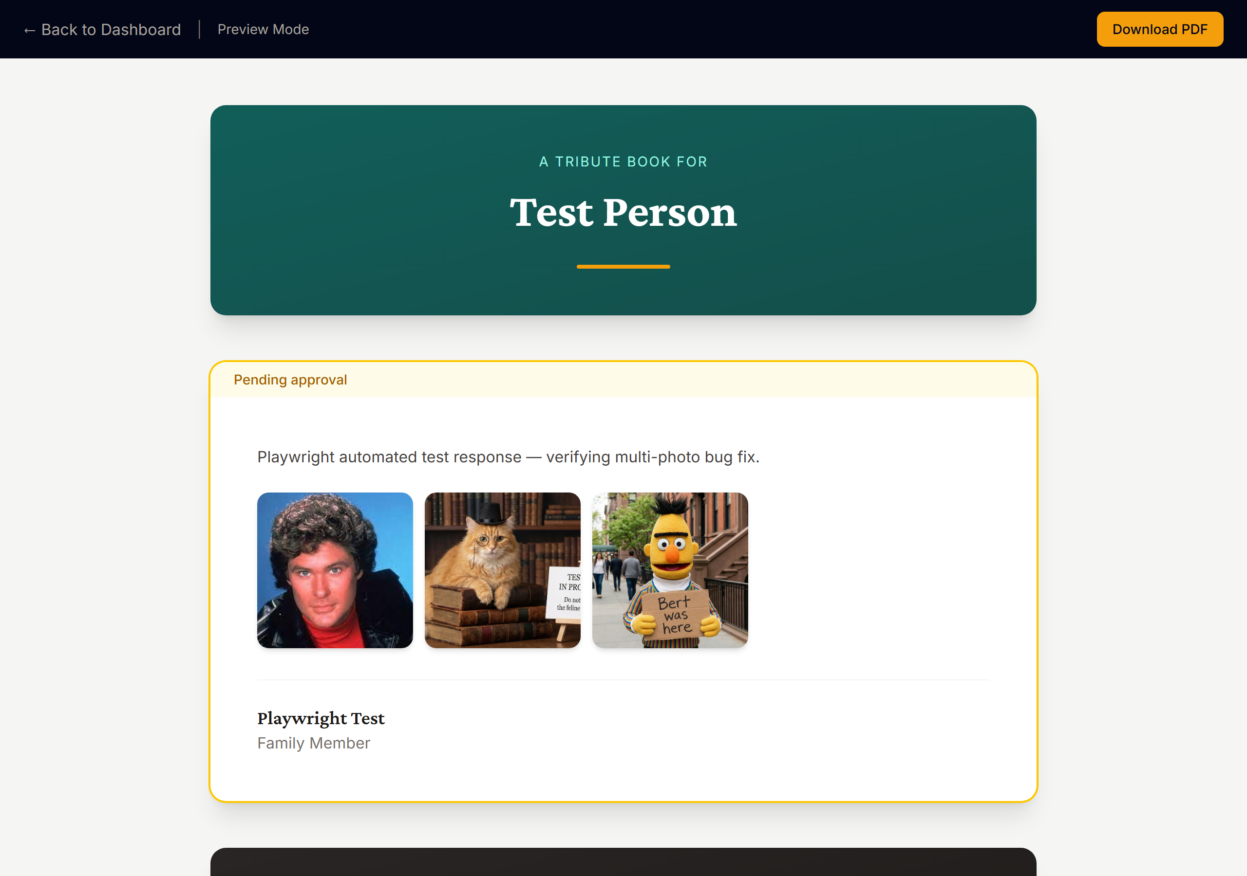 Preview showing full photo gallery per contributor