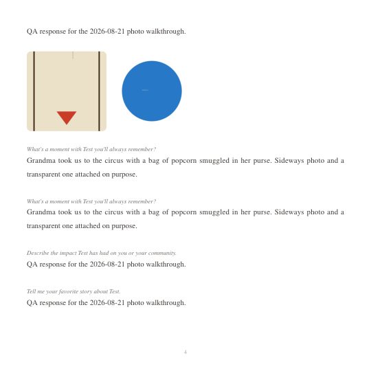 PDF page showing the transparent test photo now rendered on a white background after the upload fix
